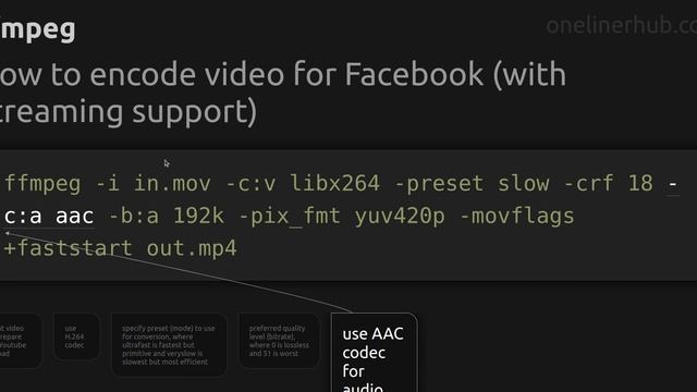 How to encode video for Facebook (with streaming support) #ffmpeg смотреть онлайн