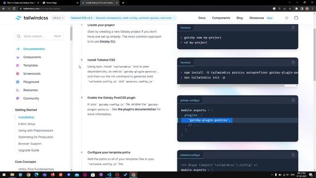 Step by Step Guide to Installing Tailwind CSS on Gatsby.js with Example смотреть онлайн