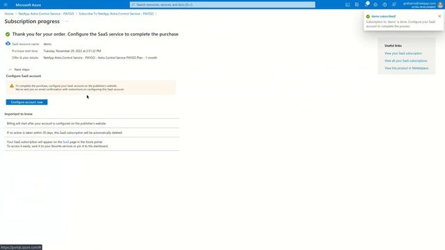 Subscribing to the Astra Control Service from Microsoft Azure Marketplace смотреть онлайн