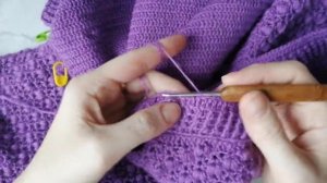 Обвязка горловины крючком