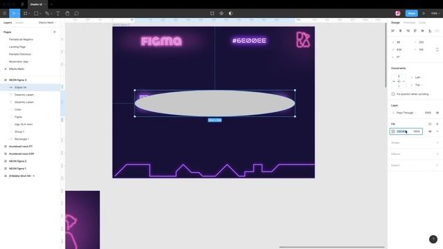 Como colocar o efeito néon com Figma смотреть онлайн