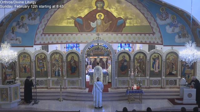 Orthros/Divine Liturgy Sunday, February 12th in Saint John the Baptist Greek Orthodox Church смотреть онлайн