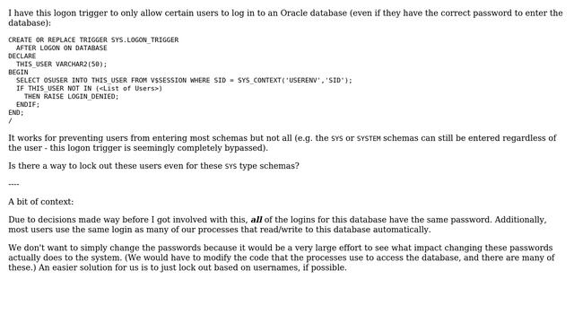 Databases: Lock out of Oracle based on Windows username (2 Solutions!!) смотреть онлайн