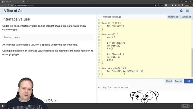 Golang Interfaces Implicit Implementation смотреть онлайн