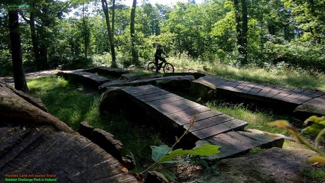 cross-country with CUBE hardtail e-bike on stone obstacle / Outdoor MTB Park - Oldenzaal netherland смотреть онлайн