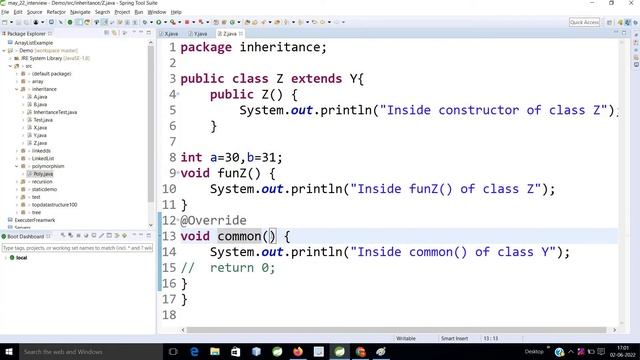 Multilevel Inheritance | Override methods | Java | can we change method type ? смотреть онлайн