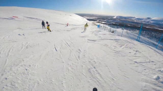 Кировск 2023 Апрель. Горнолыжный курорт Большой Вудъявр. 4K смотреть онлайн