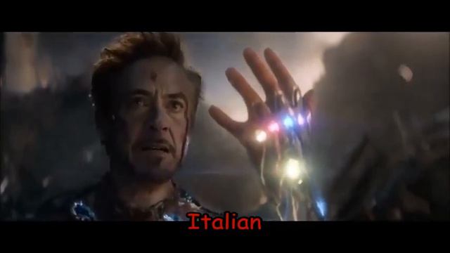 "And I Am Iron Man" II Avengers: Endgame (One-line Multilanguage) смотреть онлайн