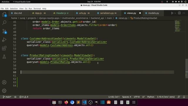 Multivendor Ecommerce Website in Django ReactJs||Backend API: Product Categories #16 смотреть онлайн