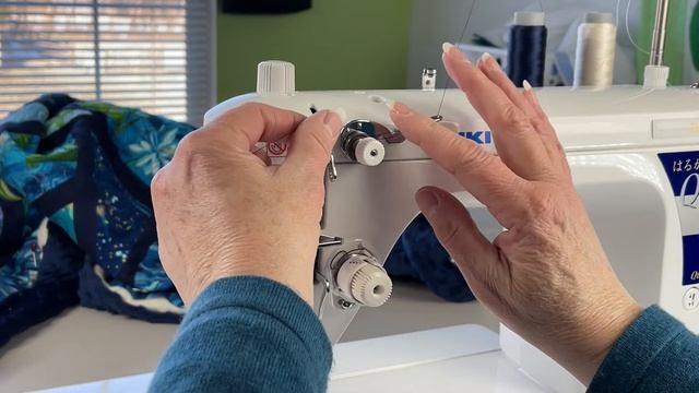 How I Set Up the Juki TL 18QVP for Free Motion Quilting - Threading the Sewing Machine смотреть онлайн