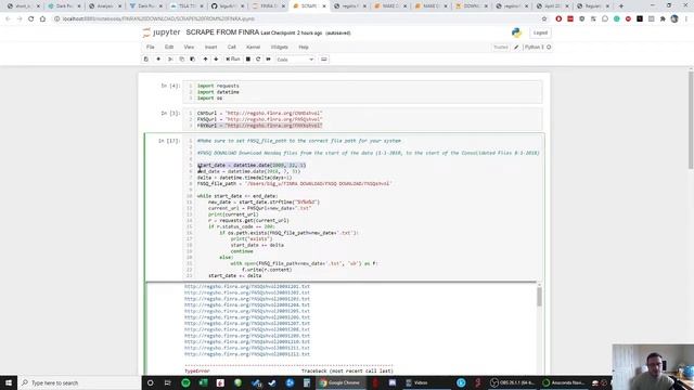 FINRA REGSHO DARKPOOL DATA SCRAPING, SCREENING, AND TESTING WITH PYTHON PART 2, SCRAPING смотреть онлайн