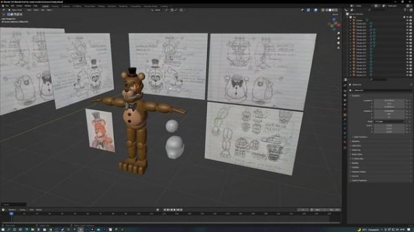 How to model a LockMask Freddy (Blender/FNAF) (Speed Modeling)