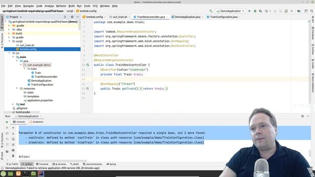 Spring Boot Lombok RequiredArgsConstructor With Qualifer Annotation