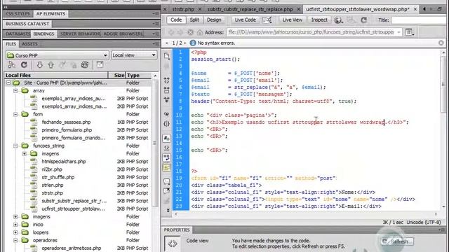 Curso PHP - 62 Funções strings ucfirst strtoupper strtolower parte1 смотреть онлайн