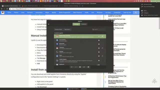 Linux Mint 19 add and display timezones смотреть онлайн