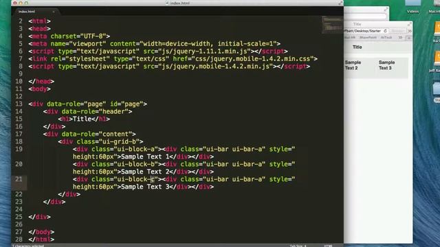 jQuery Mobile Grids Part 2 смотреть онлайн