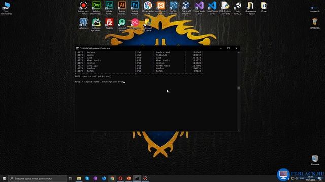 Выборка значений из таблиц баз данных (оператор SELECT) в MySQL. смотреть онлайн