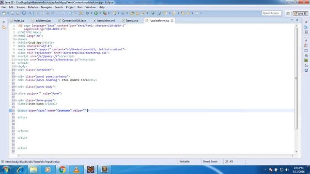 Jsp Hibernate Bootstrap And Mysql Crud App Part 9 смотреть онлайн