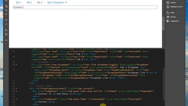 Bootstrap Tab Dinámico смотреть онлайн