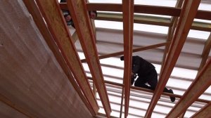 Деревянная Двутавровая Балка.  Утепление Двутавровой Балки Перекрытия.