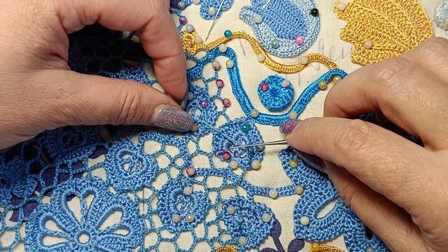 Вязание сеточки в Ирландском кружеве, урок для начинающих и не только. смотреть онлайн