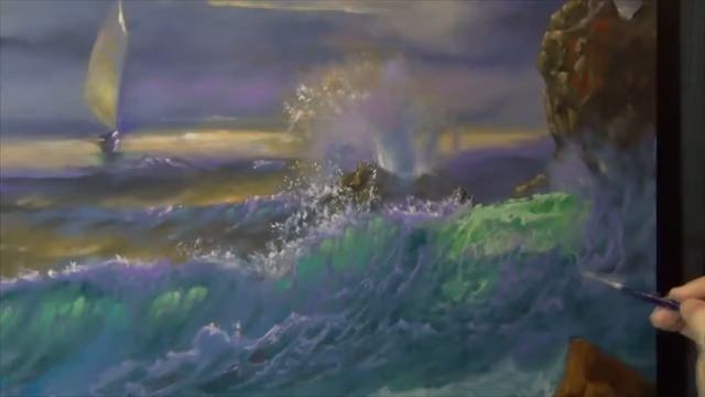 ПИШЕМ МОРСКОЙ ПЕЙЗАЖ часть 2 смотреть онлайн