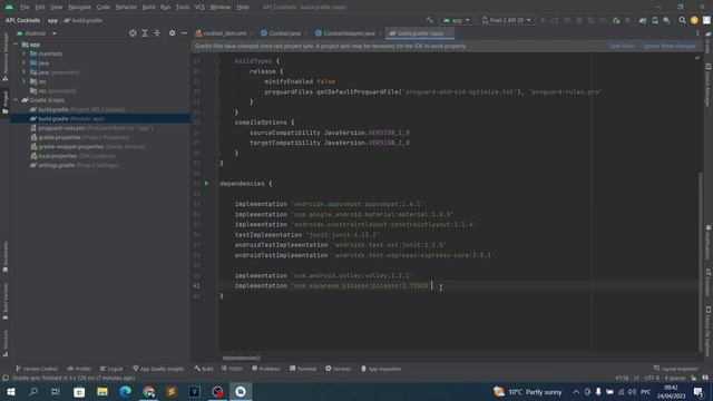 Приложение Коктейли на Java в Android Studio. Урок 06. Добавляем библиотеку Picasso. смотреть онлайн