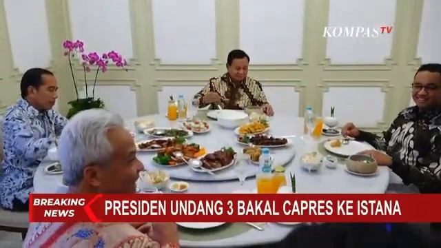 Presiden Undang 3 Bacapres Anies, Ganjar dan Prabowo Makan Siang, Pengamat: Simbol Netralitas смотреть онлайн