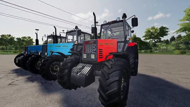 Обзор Belarus МTZ 1221 с дополнительными аксессуарами v2.0.5 FS19 смотреть онлайн