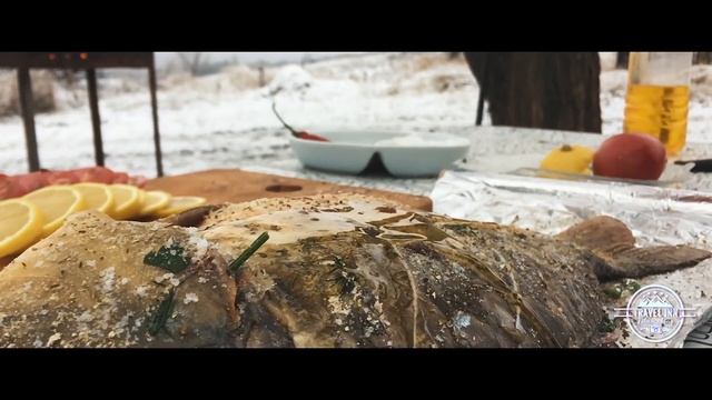 КАВКАЗ. КАРП с зеленью и помидорами. Рыба на углях. смотреть онлайн
