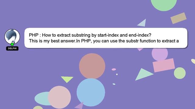 PHP : How to extract substring by start-index and end-index? смотреть онлайн