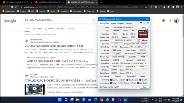 Flash AMD Radeon RX 580 2048SP BIOS смотреть онлайн