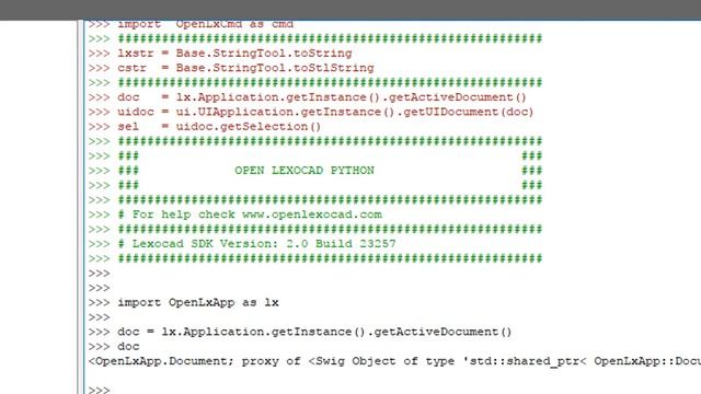 Using the interactive Python console in Lexocad смотреть онлайн