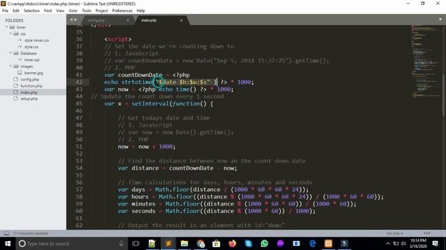 Create a dynamic countdown timer in PHP with MYSQL | Animated JS timer смотреть онлайн