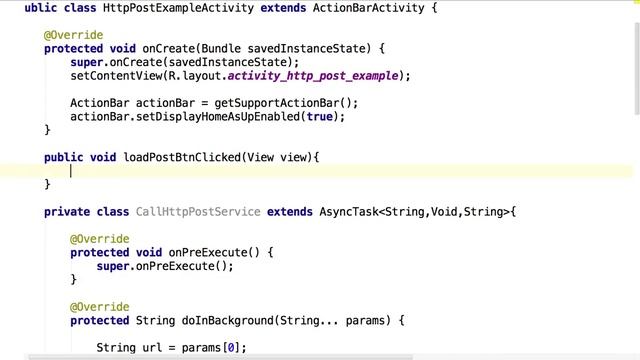 WebService - HTTP POST - AsyncTask - JSON Parsing смотреть онлайн