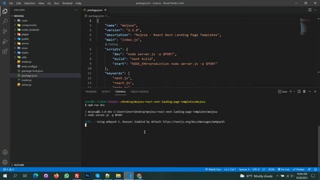 Installation Tutorial - Mojosa React Next js Landing Page Template смотреть онлайн