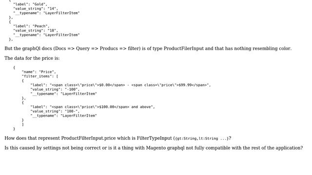 Magento: graphql filer options do not represent filters data смотреть онлайн