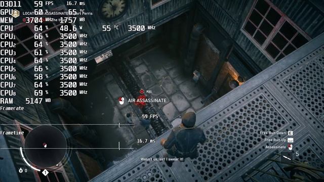 Assassin's Creed Syndicate. FPS Test INTEL Xeon E3 1270 (GeForce GTX 1050) смотреть онлайн