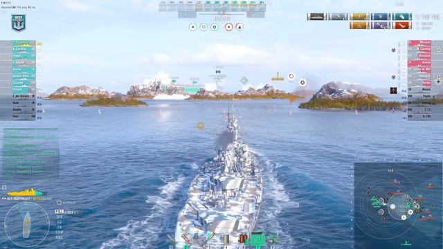 Successful first battleship Prinz Rupprecht game - World of Warships смотреть онлайн