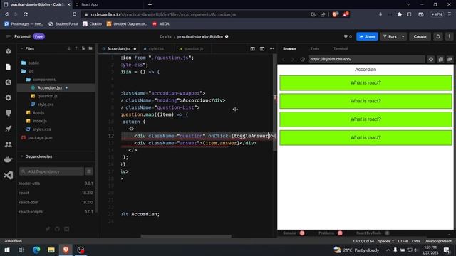 Accordion in react js смотреть онлайн