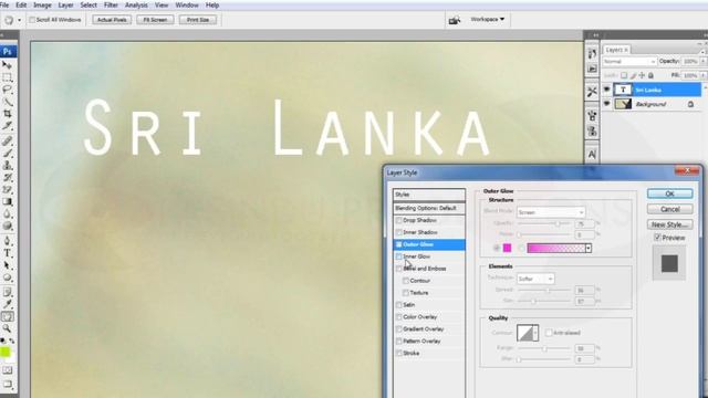 Graphic Designing Sinhalen Lesson 05 (How to add Layer Styles in Photoshop) смотреть онлайн