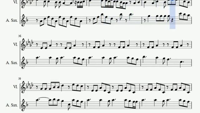 Perfect SHEET MUSIC { Violin And Saxophone Duet } смотреть онлайн