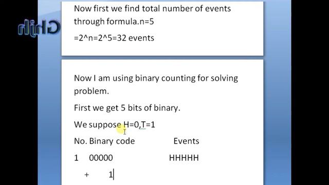 How we make large number of events for sample in statistics using Binary Counting Technique смотреть онлайн