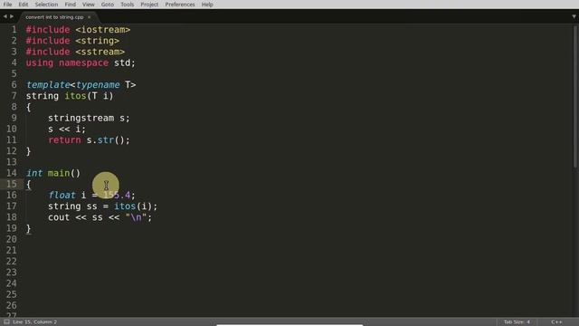 Any Data Type To String Conversion In C++ смотреть онлайн