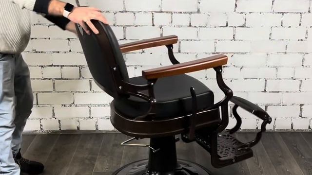 Парикмахерское кресло для барбершопа «Коннор» смотреть онлайн