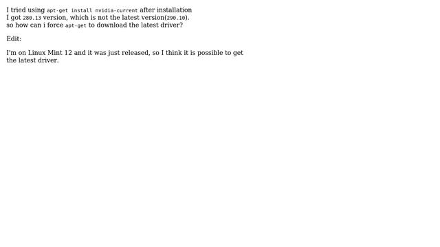 Unix & Linux: How to install non-outdated nvidia drivers using apt-get? смотреть онлайн
