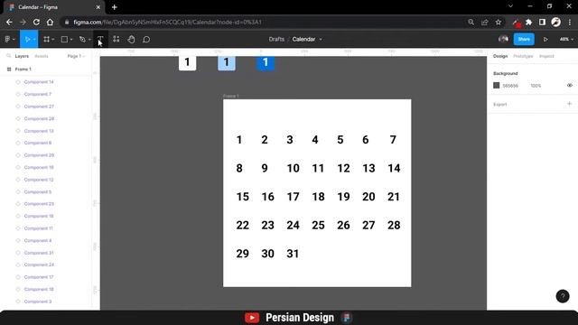 Figma Tutorial - Interactive Component Calendar смотреть онлайн