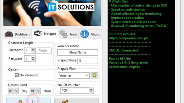 Generate Hotspot Voucher Code in Mikrotik using Compumize (username/code only) смотреть онлайн