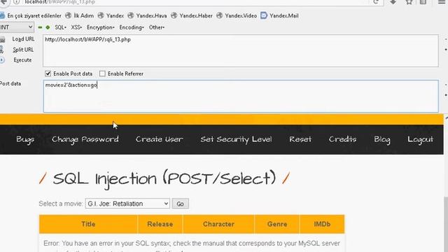 Post SQL Injection Select смотреть онлайн