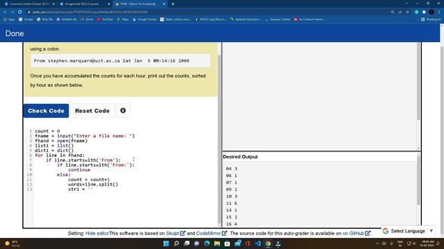 Python Data Structures Assignment 10.2 Solution [Coursera] | Assignment 10.2 Python Data Structures смотреть онлайн